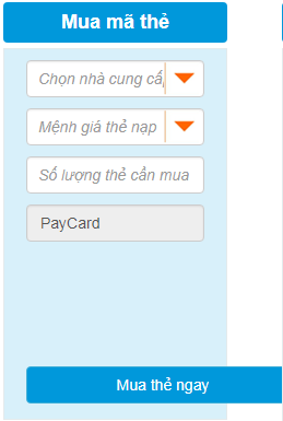 Nạp tiền Vietnamobile bằng thẻ điện thoại khác